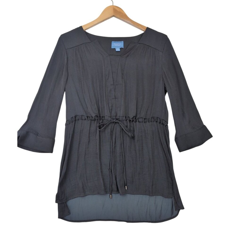 Simply Vera Vera Wang Top Womens M Black Romantic Artsy Minimalist Boho Chic